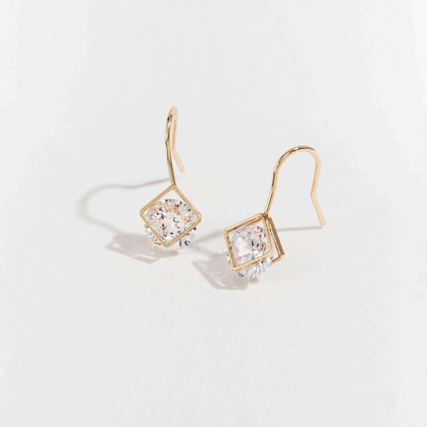 Dazzlers Cubic Zirconia Diamond Drop Earrings
